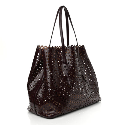 Alaia Calfskin Vienne Mina 32 Bag Dark Brown 4 of 10
