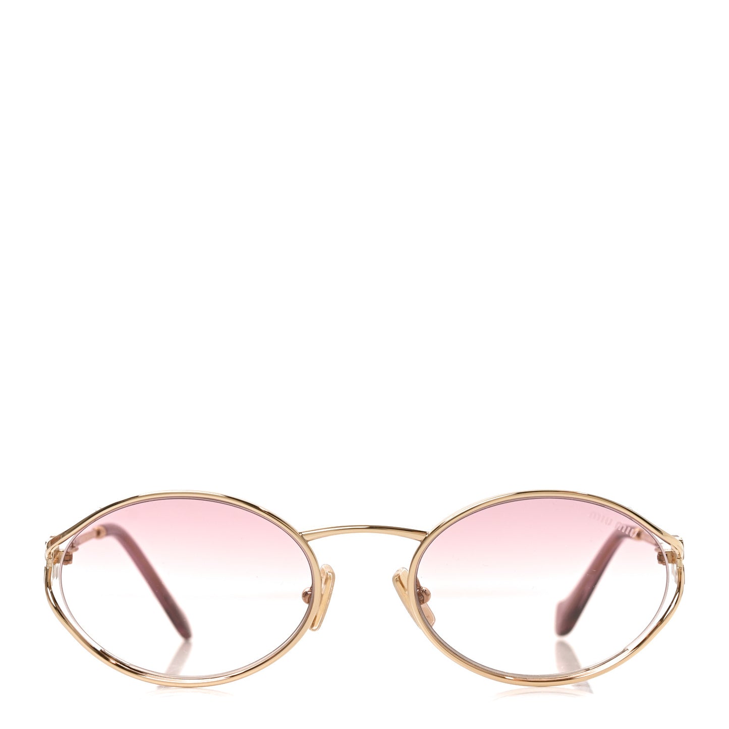 Metal Oval Sunglasses SMU52Y Gold