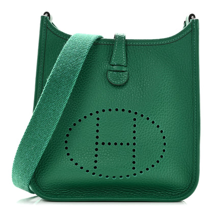 Hermes Taurillon Clemence Evelyne TPM Vert Vertigo 8 of 10