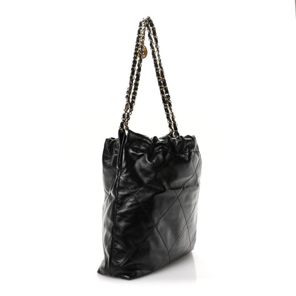 Chanel Shiny Calfskin Quilted Small Chanel 22 Black 4 of 11