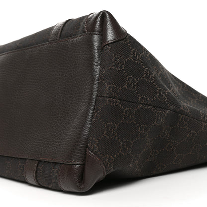 Gucci Monogram Large GG Charm Dome Satchel Dark Brown 10 of 10