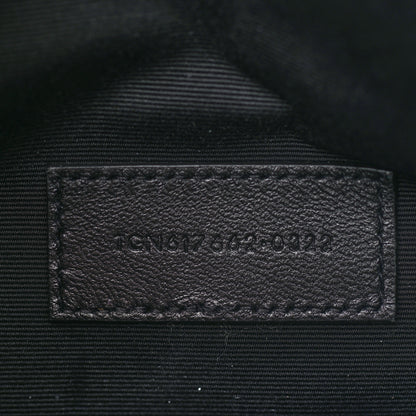 Saint Laurent Grain De Poudre Matelasse Chevron Monogram Envelope Clutch Black 7 of 7