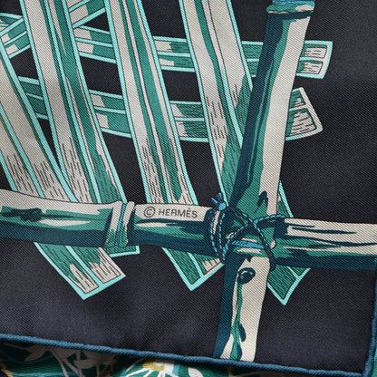 Hermes Silk Mythes et Metamorphoses Scarf 90 Marine Turquoise Vert 4 of 6