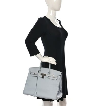 Hermes Taurillon Clemence Birkin 35 Gris Perle 2 of 25