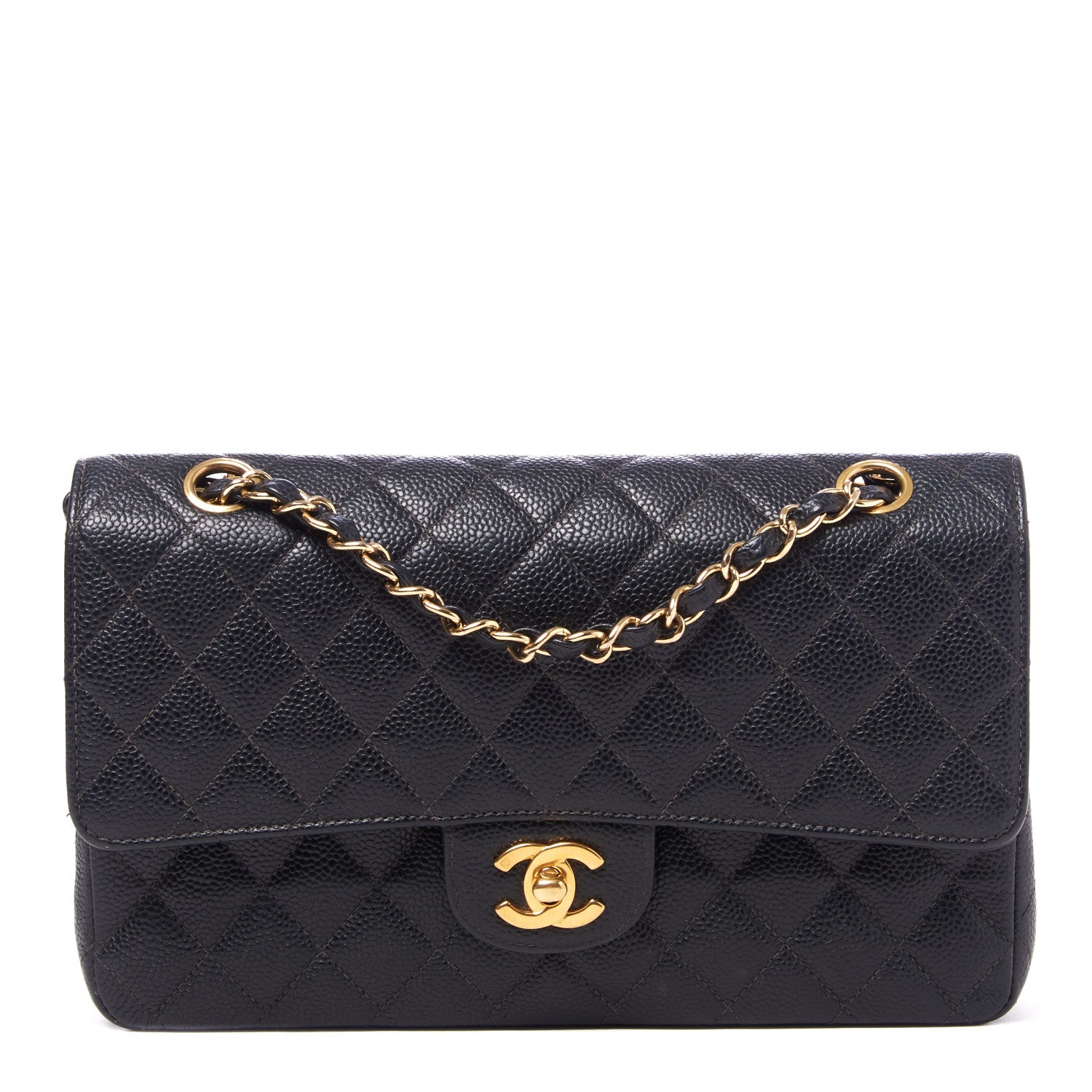 Chanel Caviar Quilted Medium Double Flap Black 1 of 9