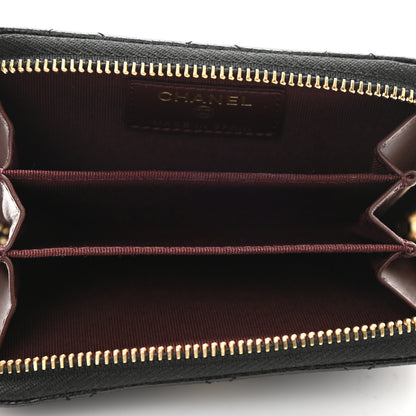 Chanel Caviar Quilted Zip Coin Purse Black 9 of 14