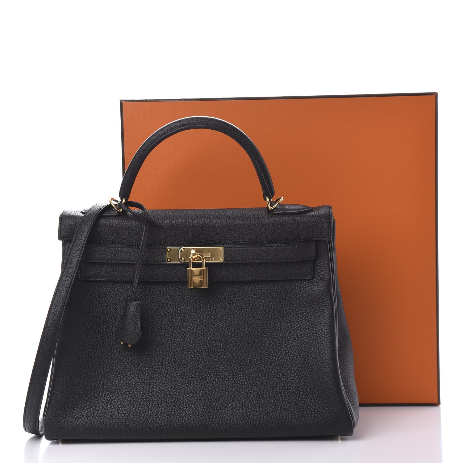 Hermes Togo Kelly Retourne 32 Black 12 of 12