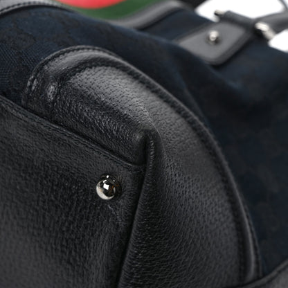 Gucci Monogram Web Treasure Boston Tote Black 11 of 11