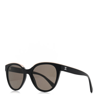 Chanel Acetate CC Butterfly Sunglasses 5414 Black Beige 1 of 7