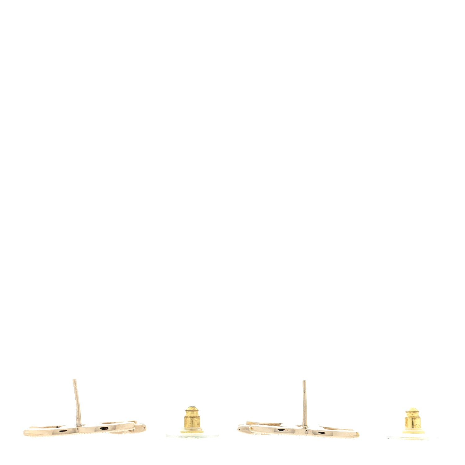 Chanel Crystal CC Star Earrings Gold 3 of 4