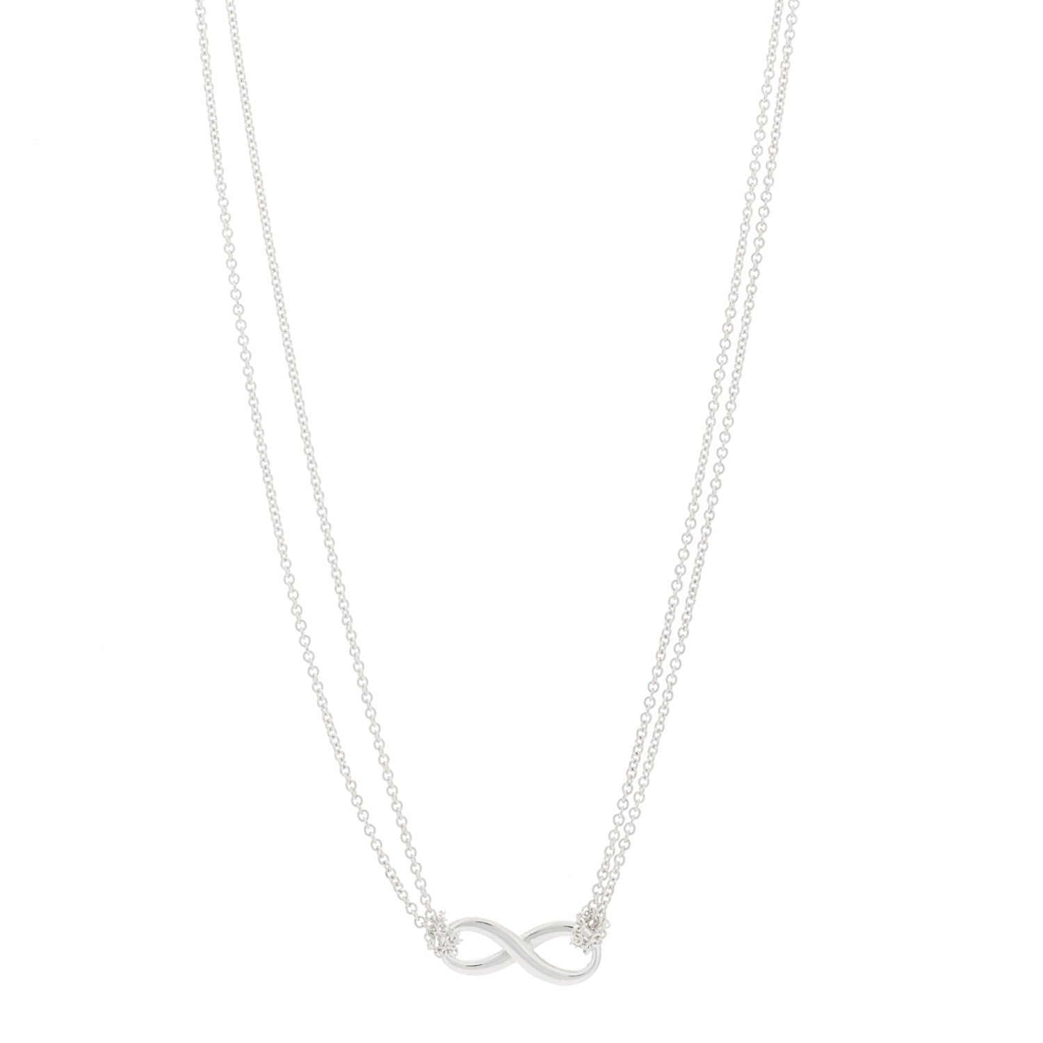 Tiffany Sterling Silver Infinity Pendant Necklace 1 of 4
