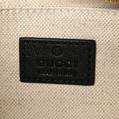 Gucci Sakai Be Green Calfskin Diagonal Stitched Small Blondie Shoulder Bag Black 6 of 10