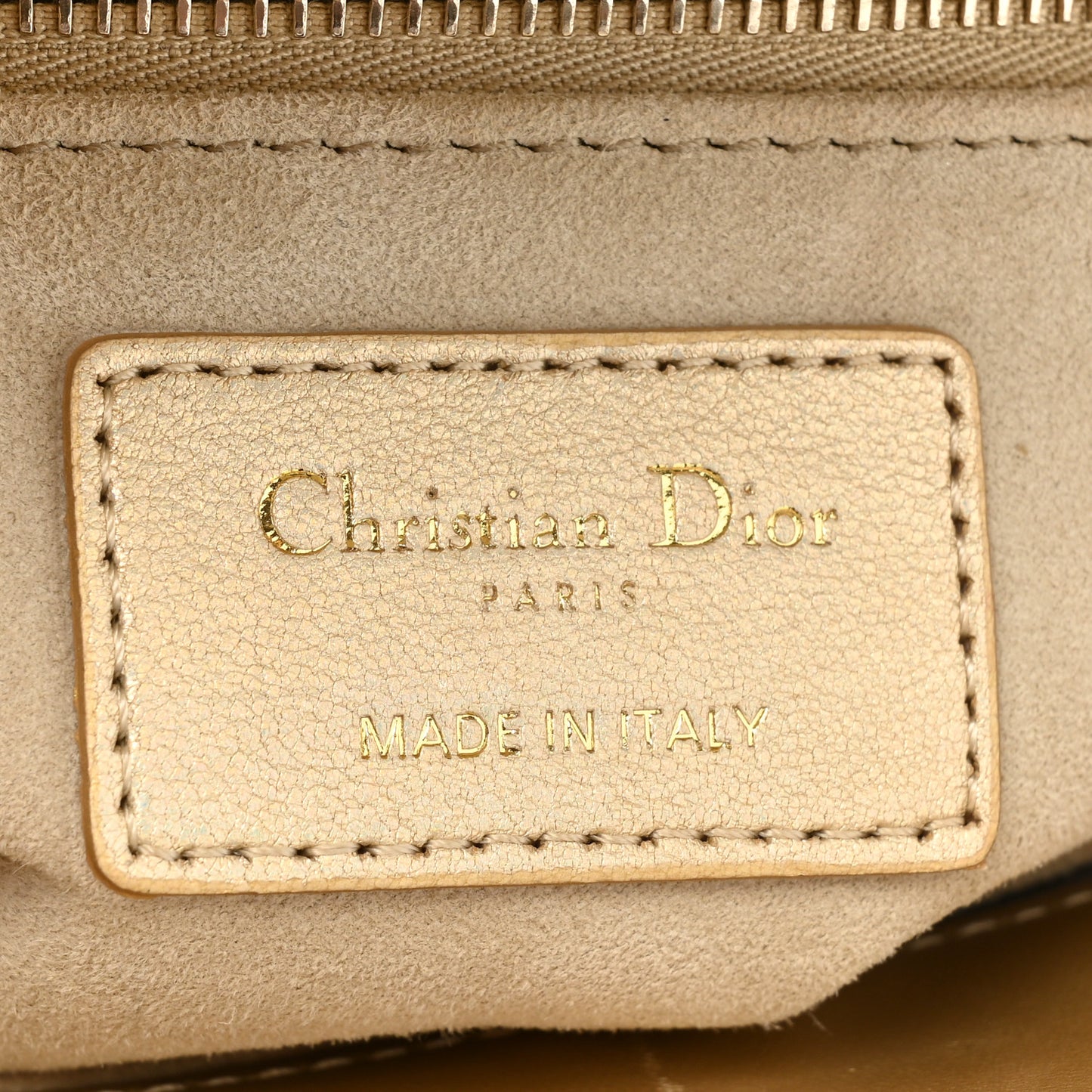 Iridescent Metallic Lambskin Cannage Small My ABCDior Lady Dior Platinum