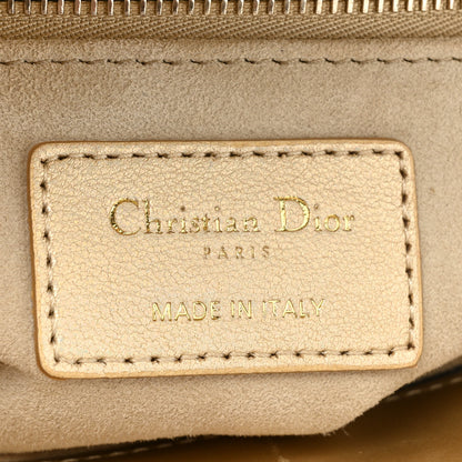 Christian Dior Iridescent Metallic Lambskin Cannage Small My ABCDior Lady Dior Platinum 6 of 12