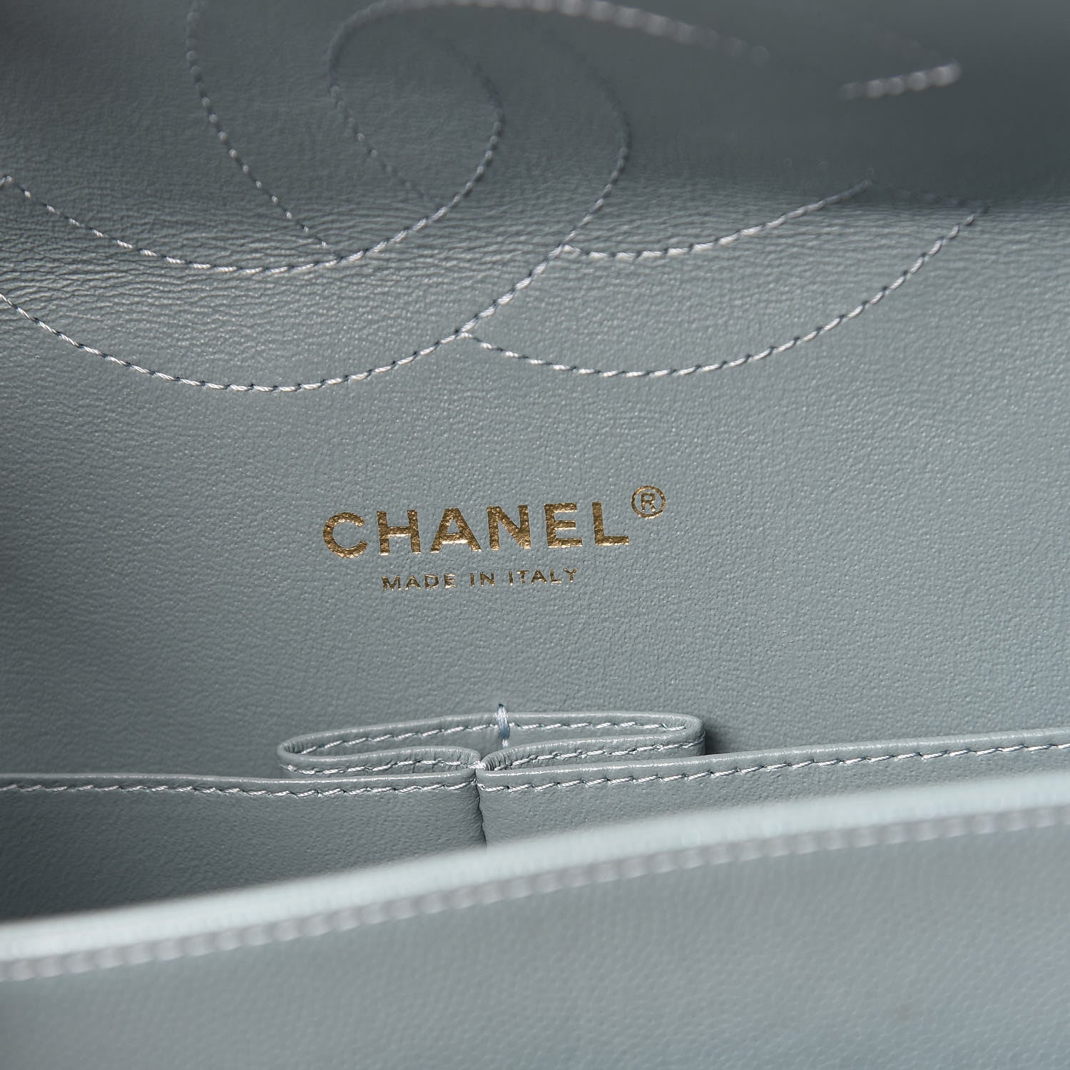 Chanel Iridescent Caviar Quilted Jumbo Double Flap Light Blue 8 of 10