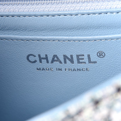 Chanel Tweed Braid Mini Flap Blue White Navy 6 of 11