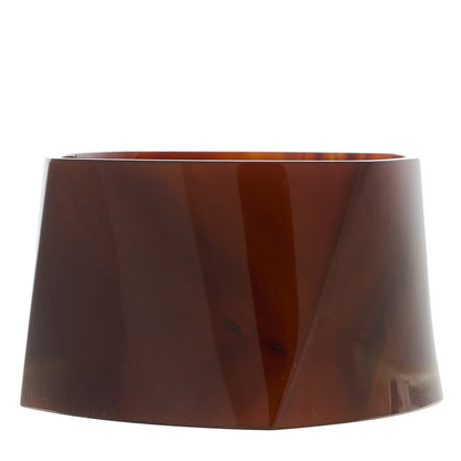 Tiffany Brown Agate Frank Gehry Torque Wide Bangle Bracelet 2 of 5