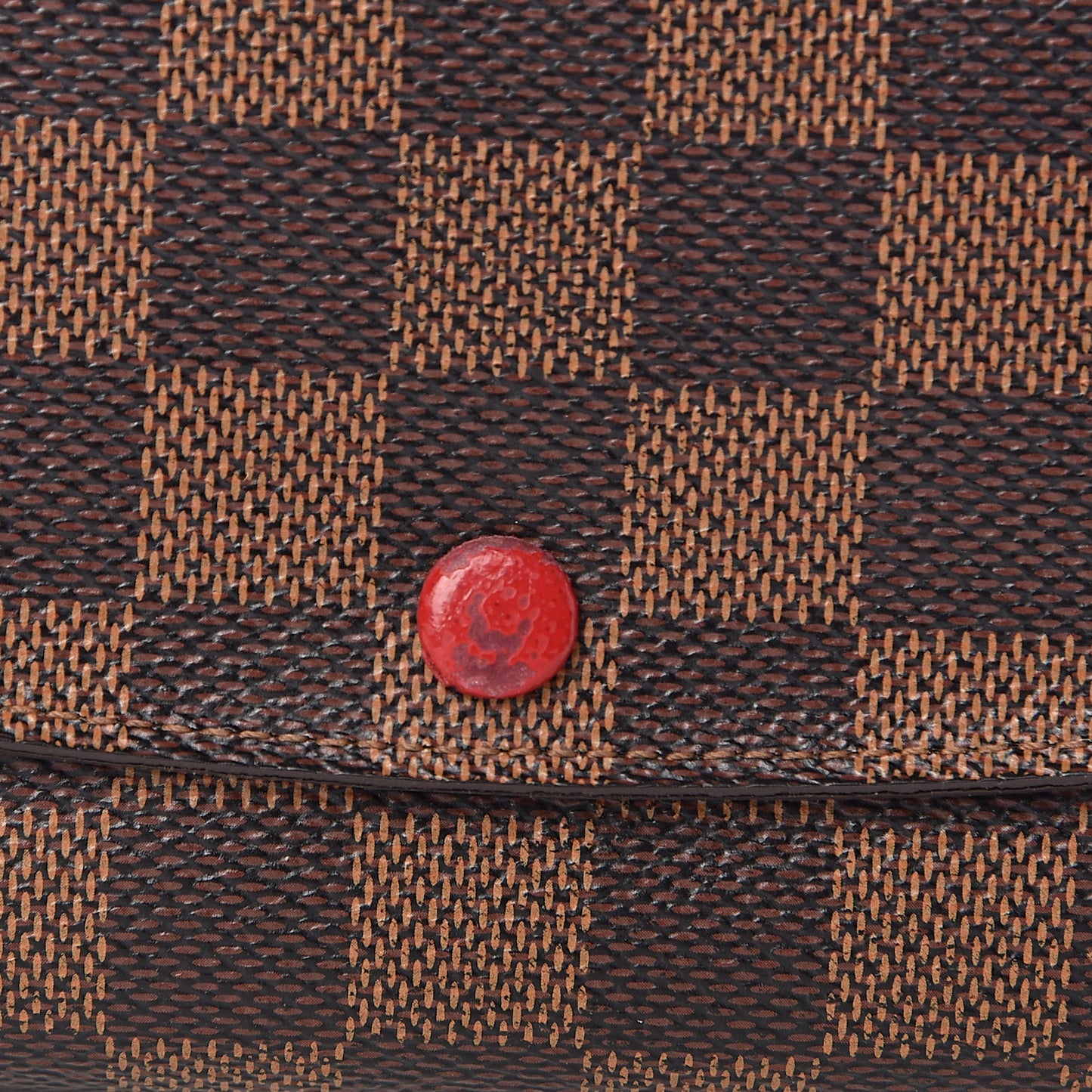 Damier Ebene Emilie Wallet Red
