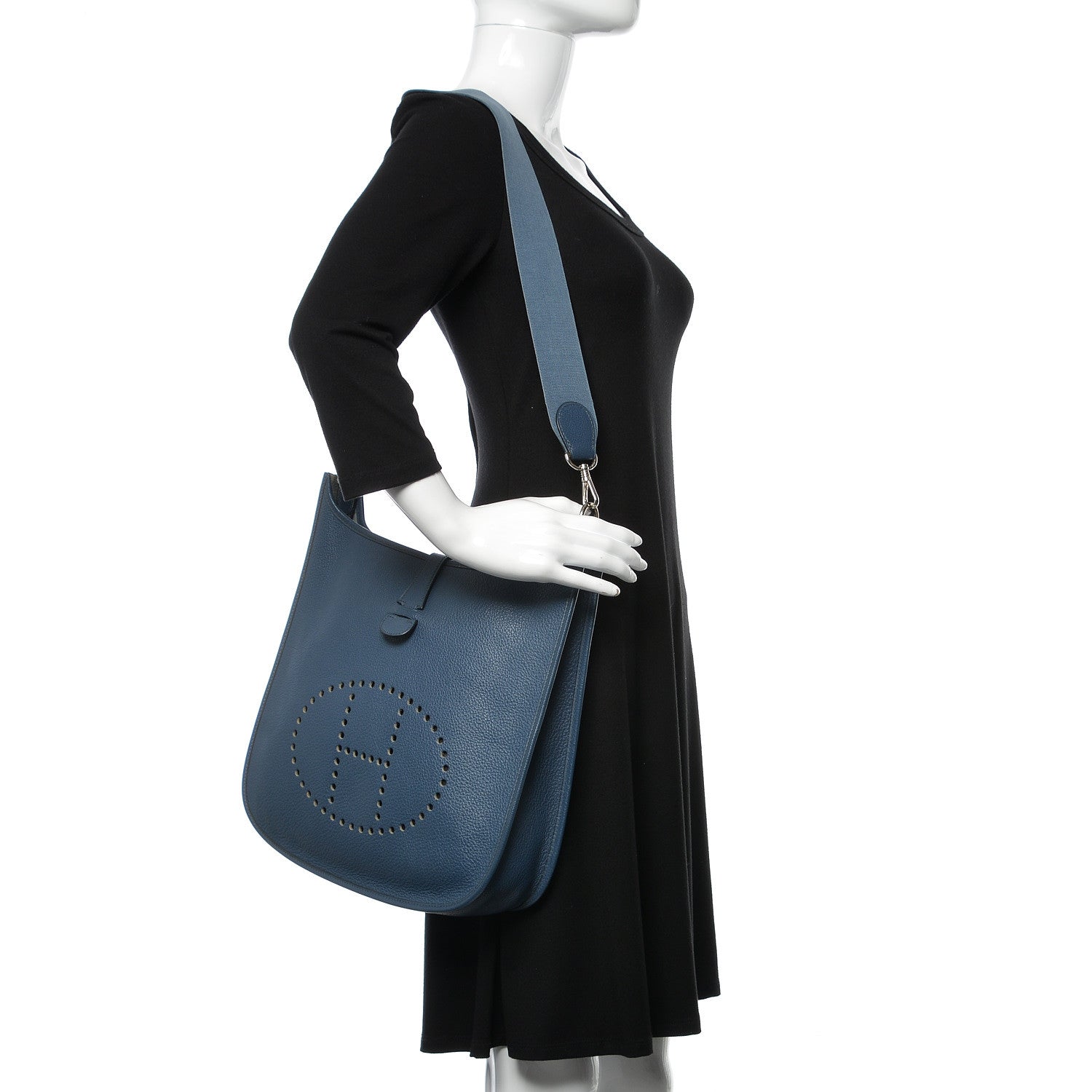 Hermes Buffle Skipper Evelyne GM Bleu Saphir 2 of 11