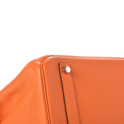Hermes Taurillon Clemence Birkin 35 Orange 6 of 32