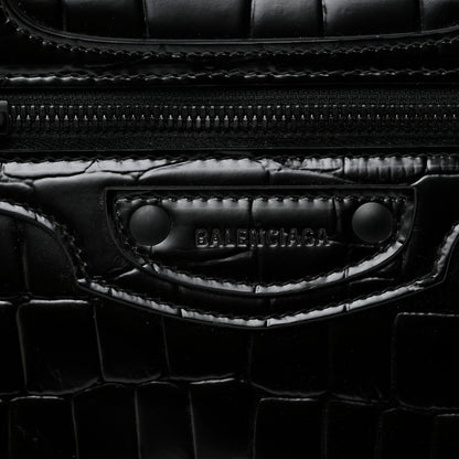 Balenciaga Semi Shiny Calfskin Crocodile Embossed Neo Classic Black Hardware S City Black 7 of 9