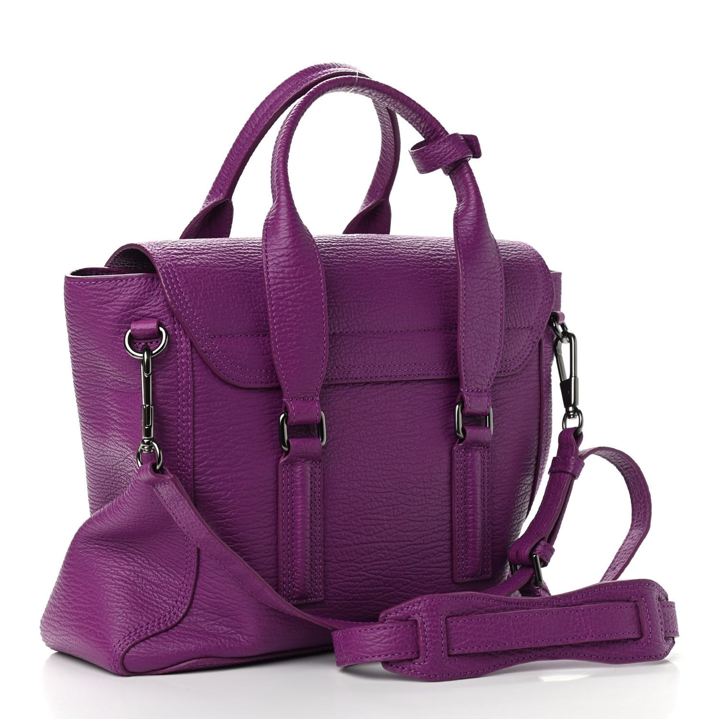 Textured Calfskin Medium Pashli Satchel Orchid