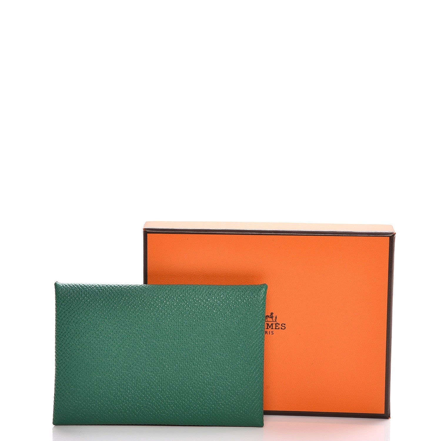 Hermes Epsom Calvi Card Case Vert Vertigo 7 of 8