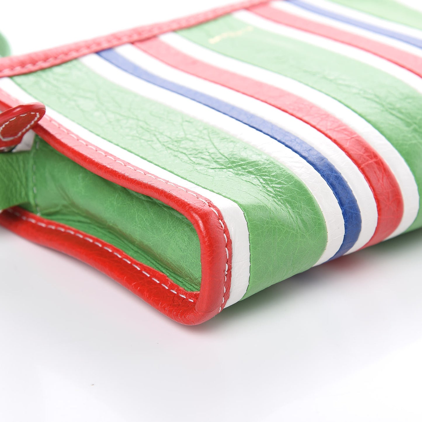 Veau Arena Multicolore Bazar Strap Clutch Green Blue Red White