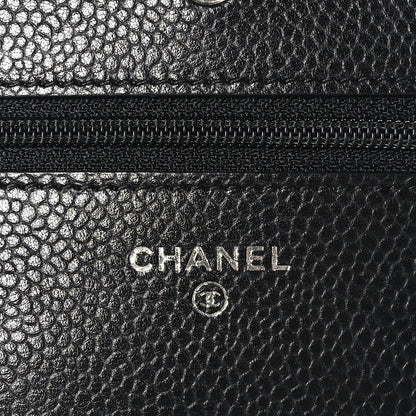 Chanel Caviar Quilted Wallet on Chain WOC Black 6 of 11