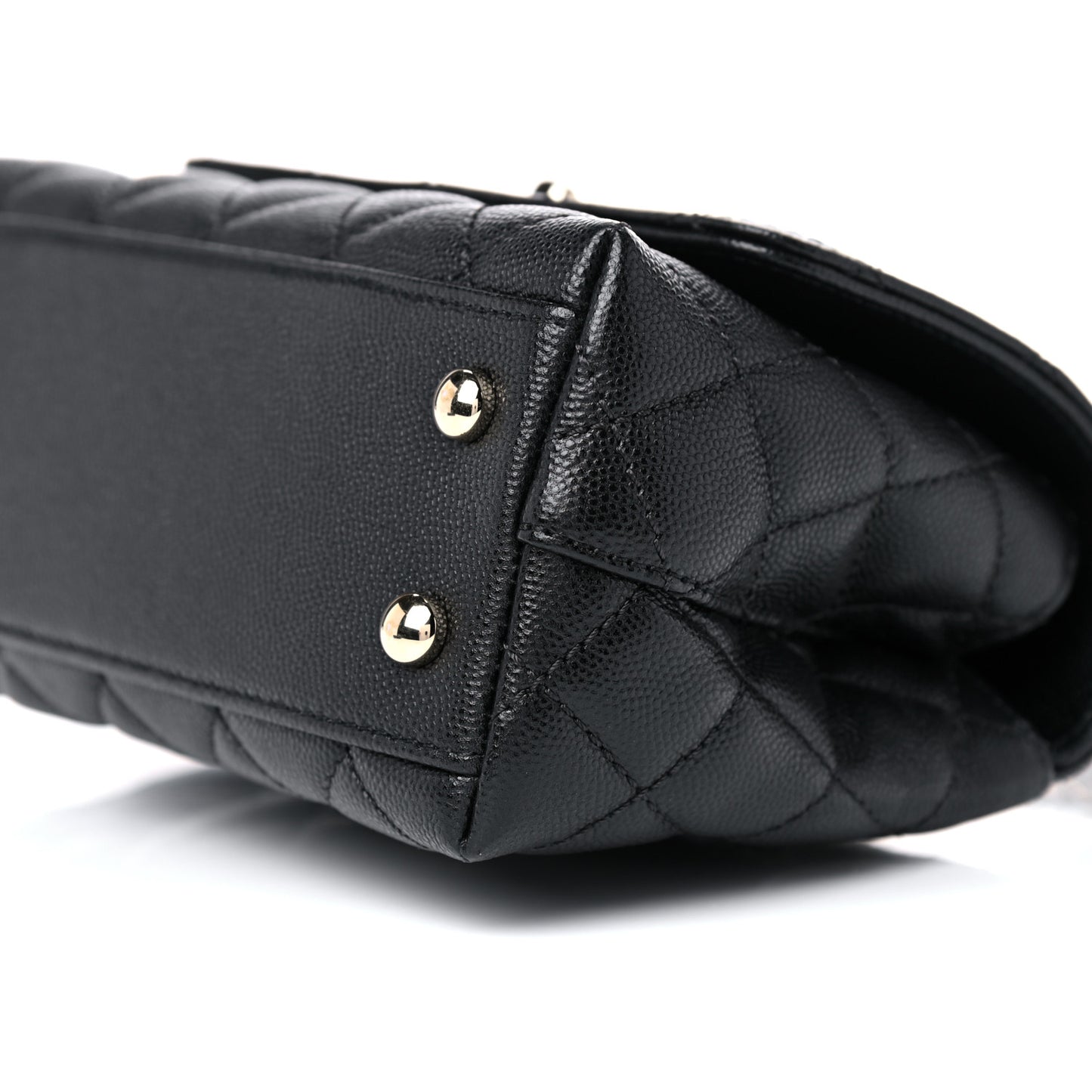 Caviar Quilted Extra Mini Coco Handle Flap Black