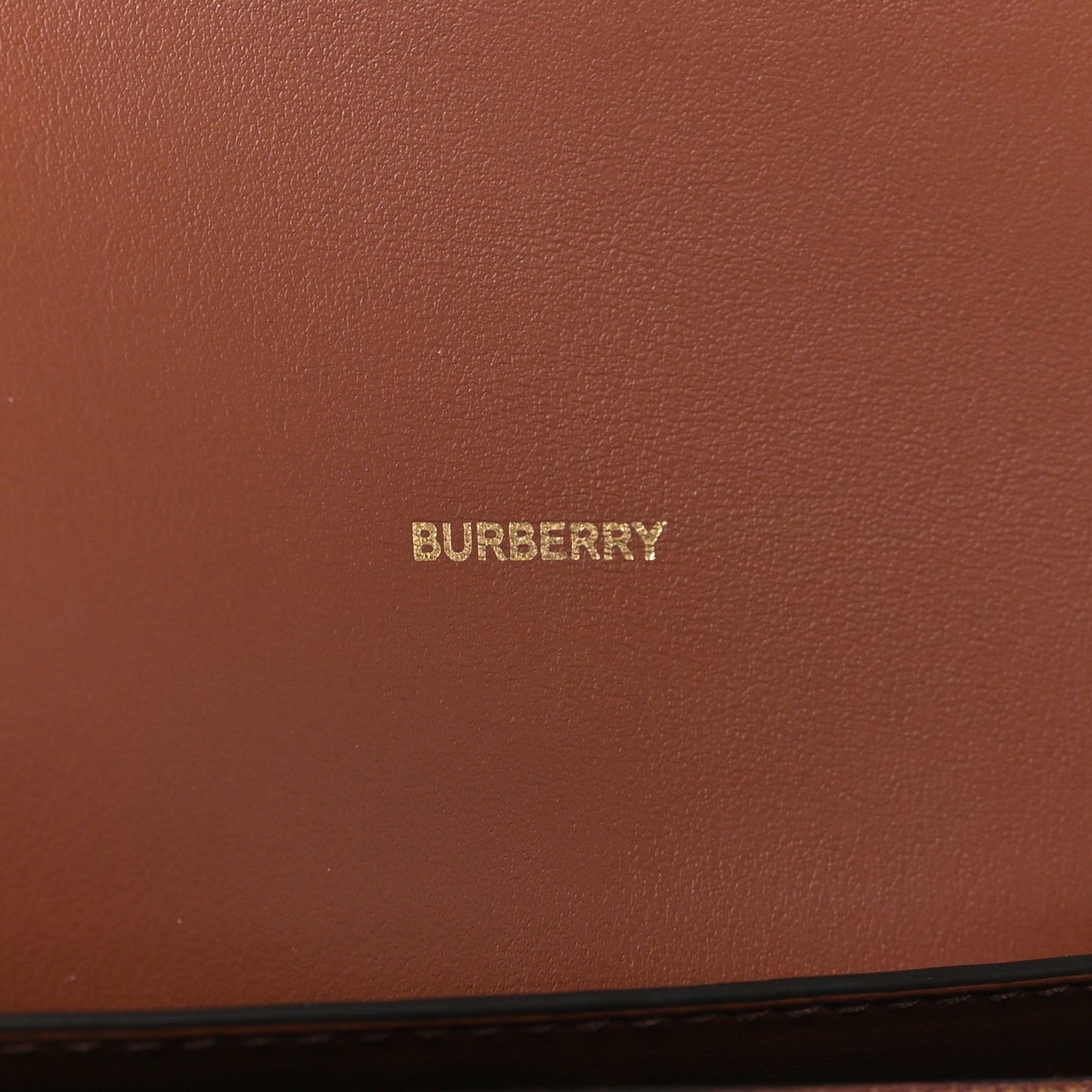 Vintage Check Grain Calfskin Halton Wallet Tan