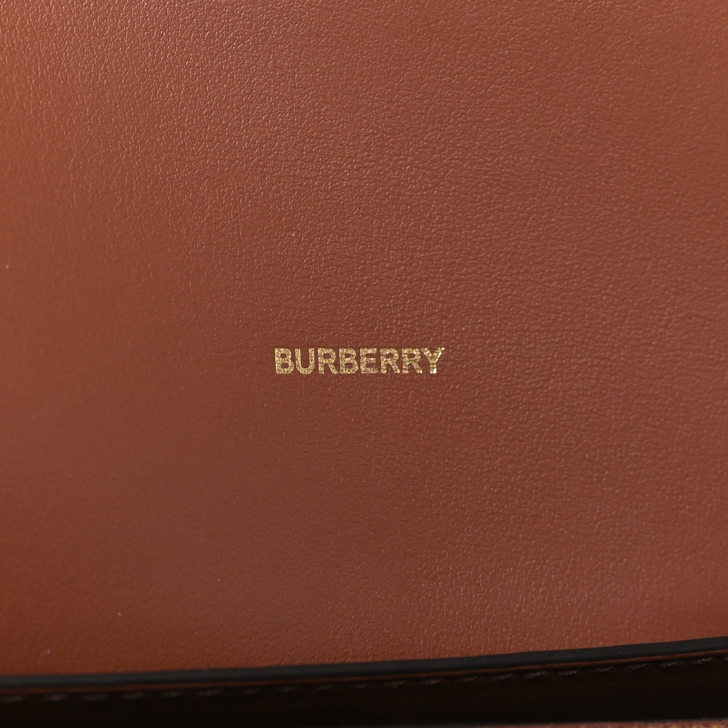 Burberry Vintage Check Grain Calfskin Halton Wallet Tan 6 of 8