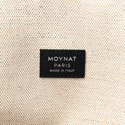 Moynat Grained Calfskin Canvas 1920 Oh! Tote Ruban GM Carbon Silver 6 of 8