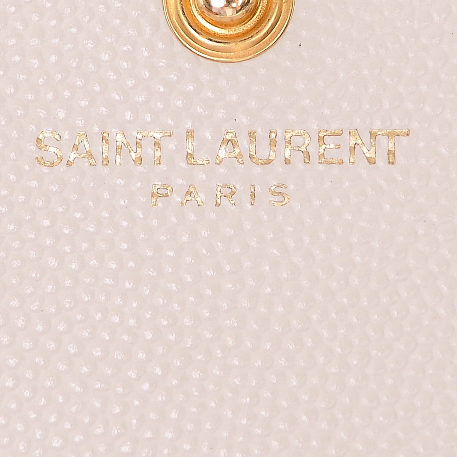 Saint Laurent Grain De Poudre Matelasse Chevron Monogram Chain Wallet Porcellana 6 of 7