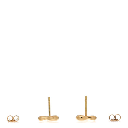 Tiffany 18K Yellow Gold 10mm Elsa Peretti Full Heart Earrings 3 of 4
