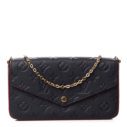 Louis Vuitton Empreinte Pochette Felicie Chain Wallet Marine Rouge 1 of 12