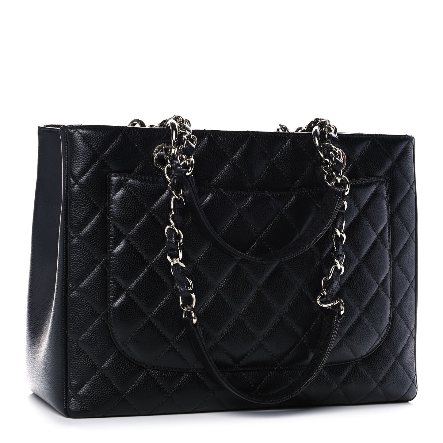 Caviar Quilted Grand Shopping Tote GST Black