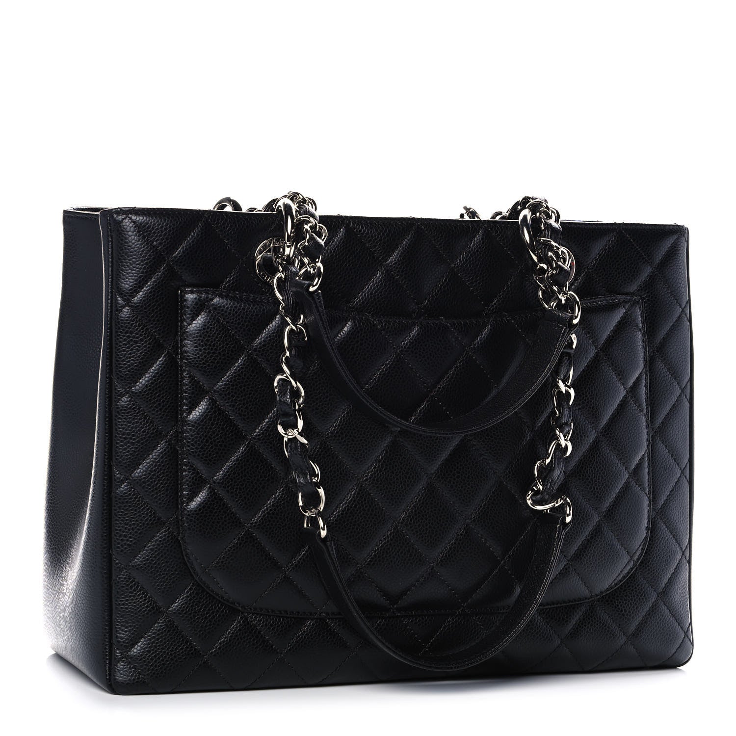 Chanel Caviar Quilted Grand Shopping Tote GST Black 3 of 11
