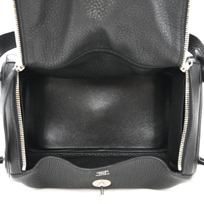 Hermes Taurillon Clemence Lindy 30 Black 5 of 10