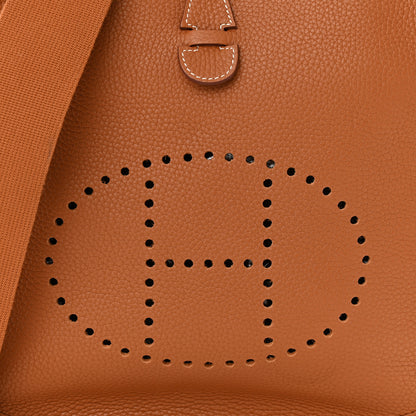 Hermes Taurillon Clemence Evelyne III PM Gold 8 of 11