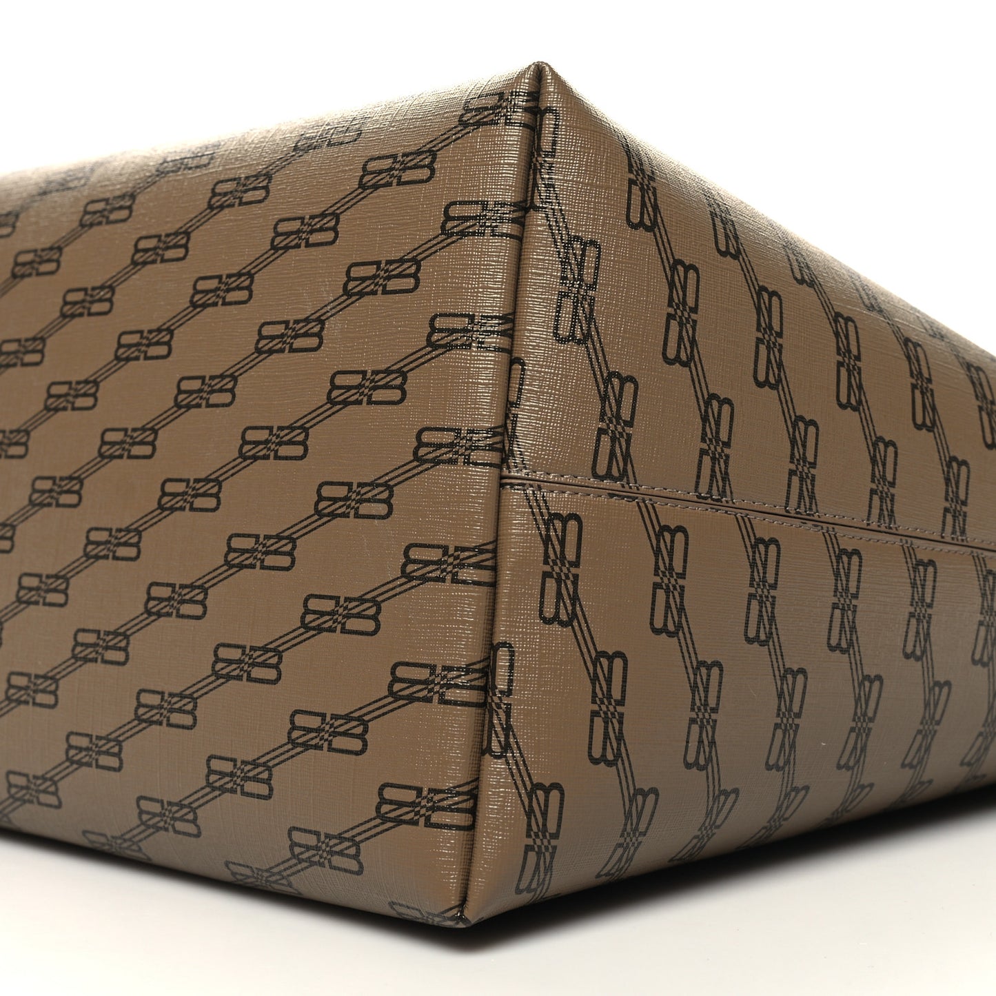 Coated Canvas BB Monogram Large Signature East West Shopper Bag Beige Brown