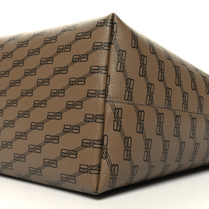 Balenciaga Coated Canvas BB Monogram Large Signature East West Shopper Bag Beige Brown 10 of 10