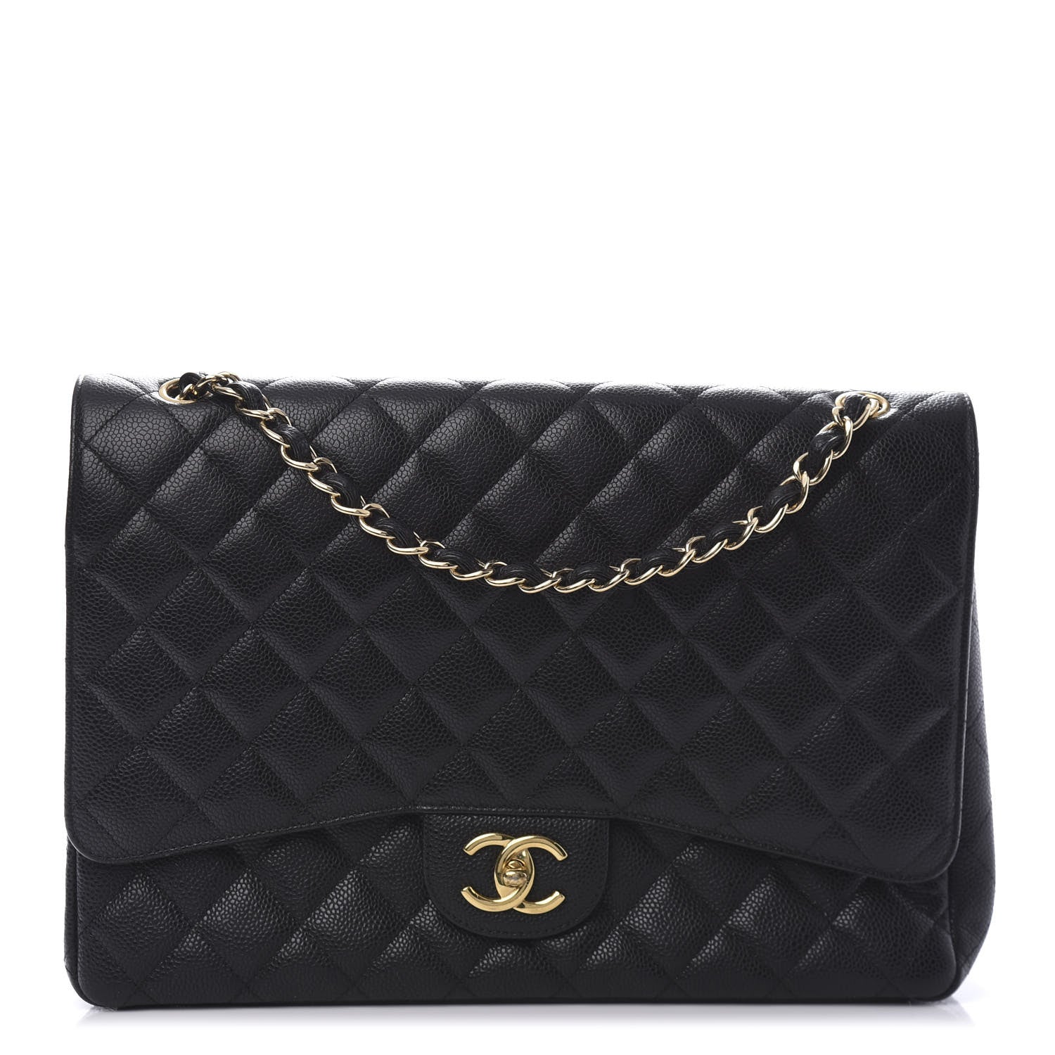 Chanel Caviar Quilted Maxi Double Flap Black 1 of 10