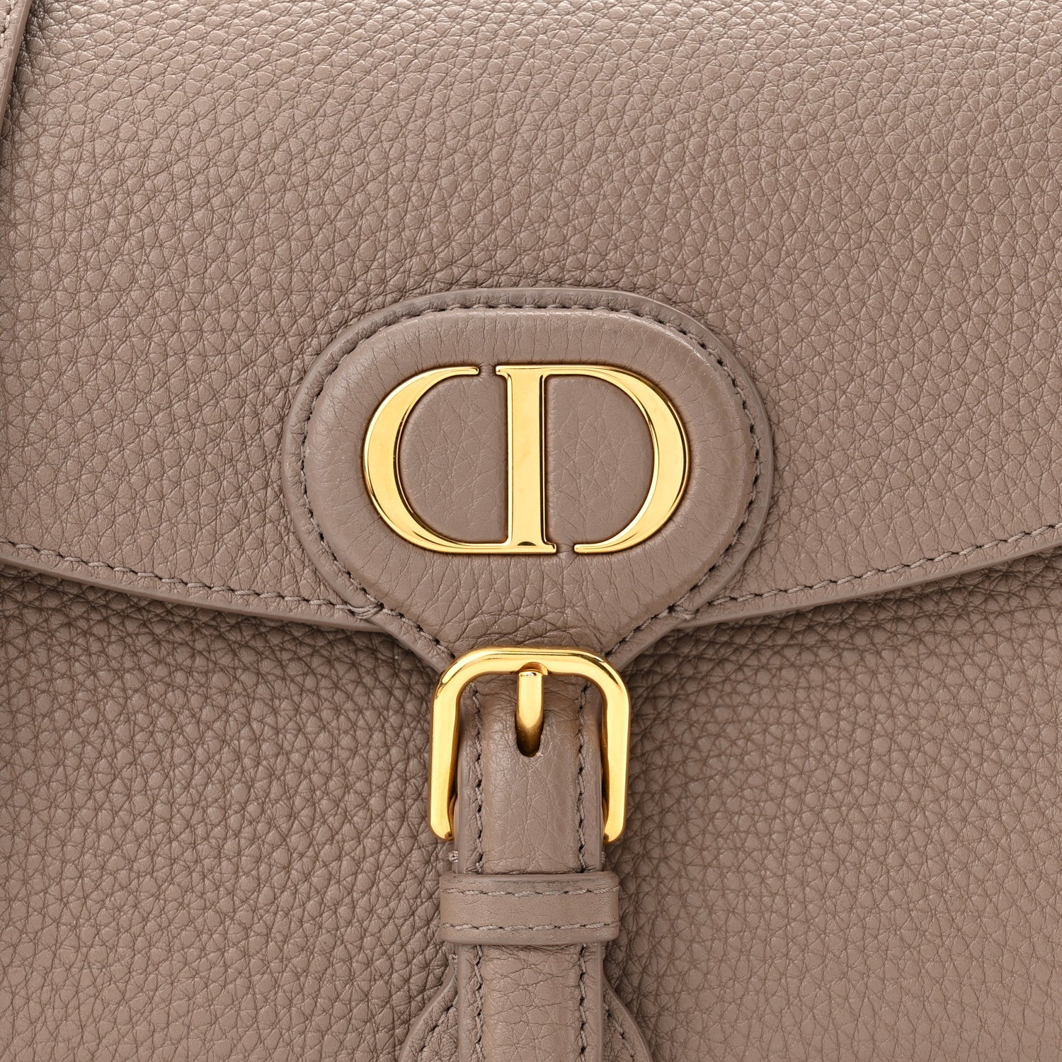 Christian Dior Grained Calfskin Medium Bobby Flap Taupe 8 of 10