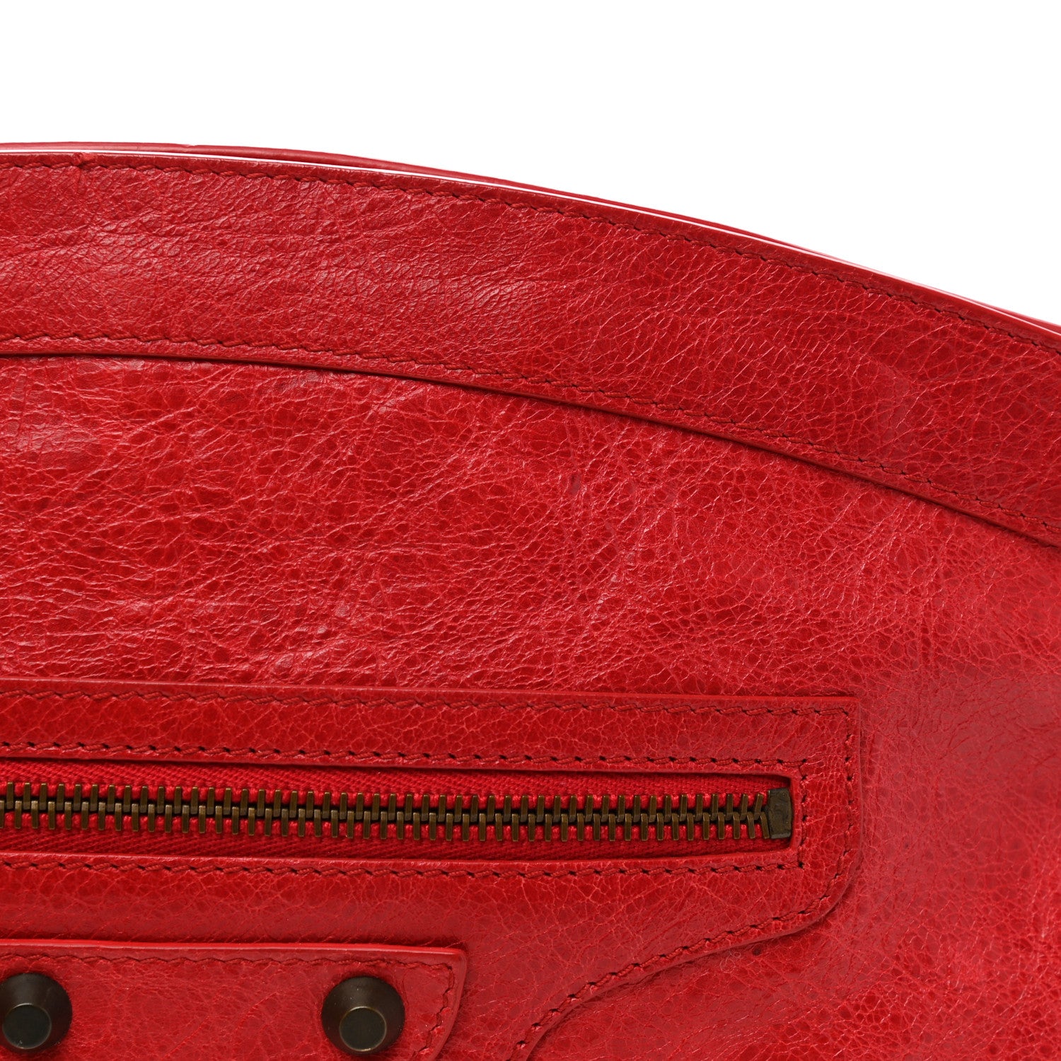Balenciaga Agneau Classic Hardware Premier Clutch Rouge Coquelicot 14 of 14