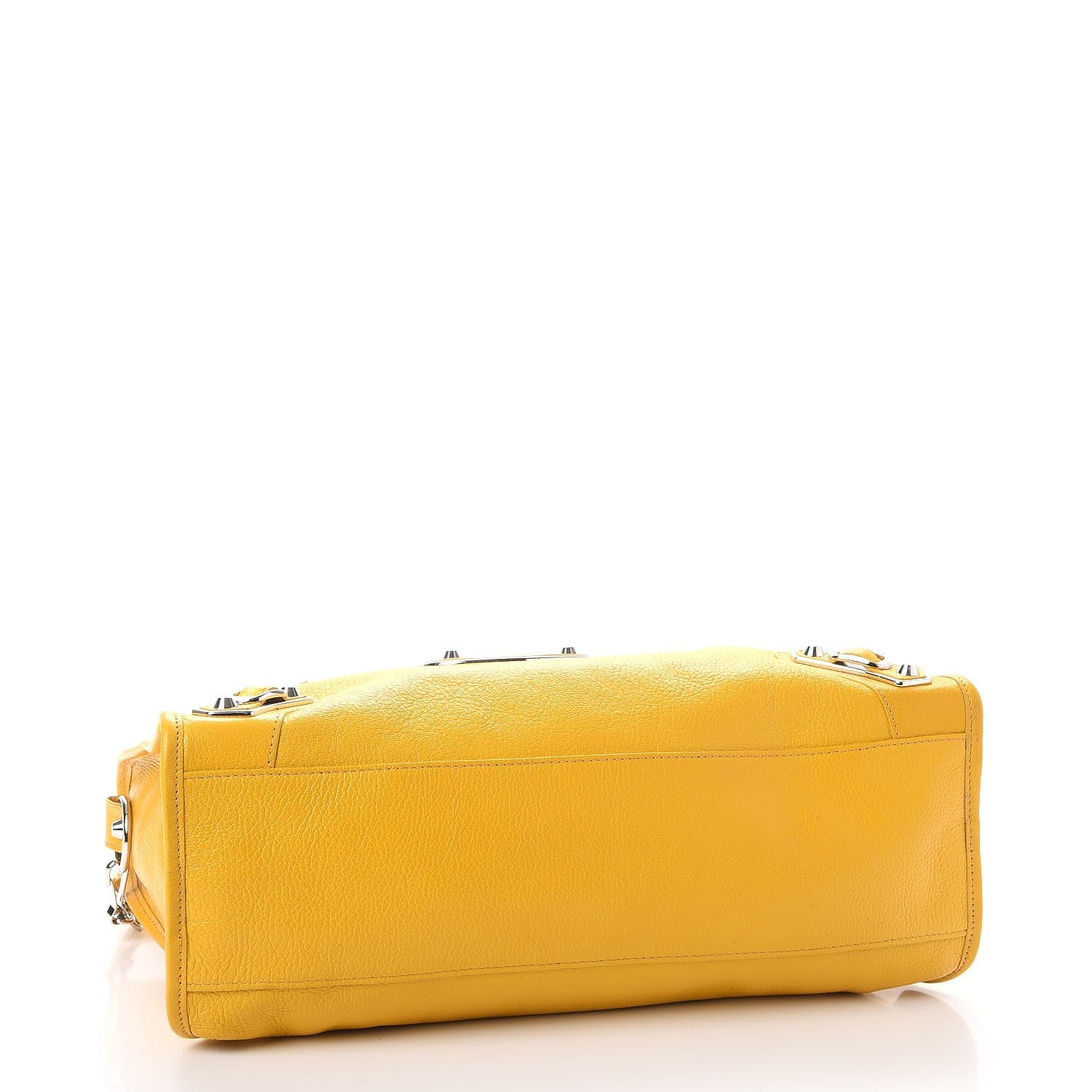 Balenciaga Chevre Silver Metallic Edge Hardware City Jaune Epi 5 of 13