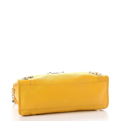 Balenciaga Chevre Silver Metallic Edge Hardware City Jaune Epi 5 of 13