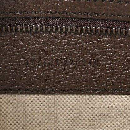 Gucci GG Supreme Monogram Textured Dollar Calfskin Web Ophidia Wristlet Shoulder Bag Beige Ebony New Acero 7 of 10