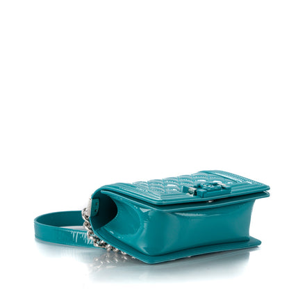 Chanel Patent Calfskin Small Boy Flap Plexiglass Turquoise 5 of 11