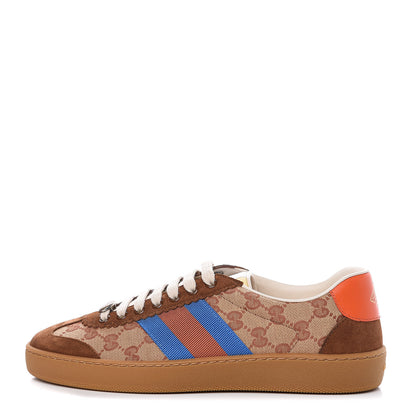 Gucci GG Monogram Suede Web Mens G74 Sneakers 7 Beige Ruggine Cuir 1 of 10